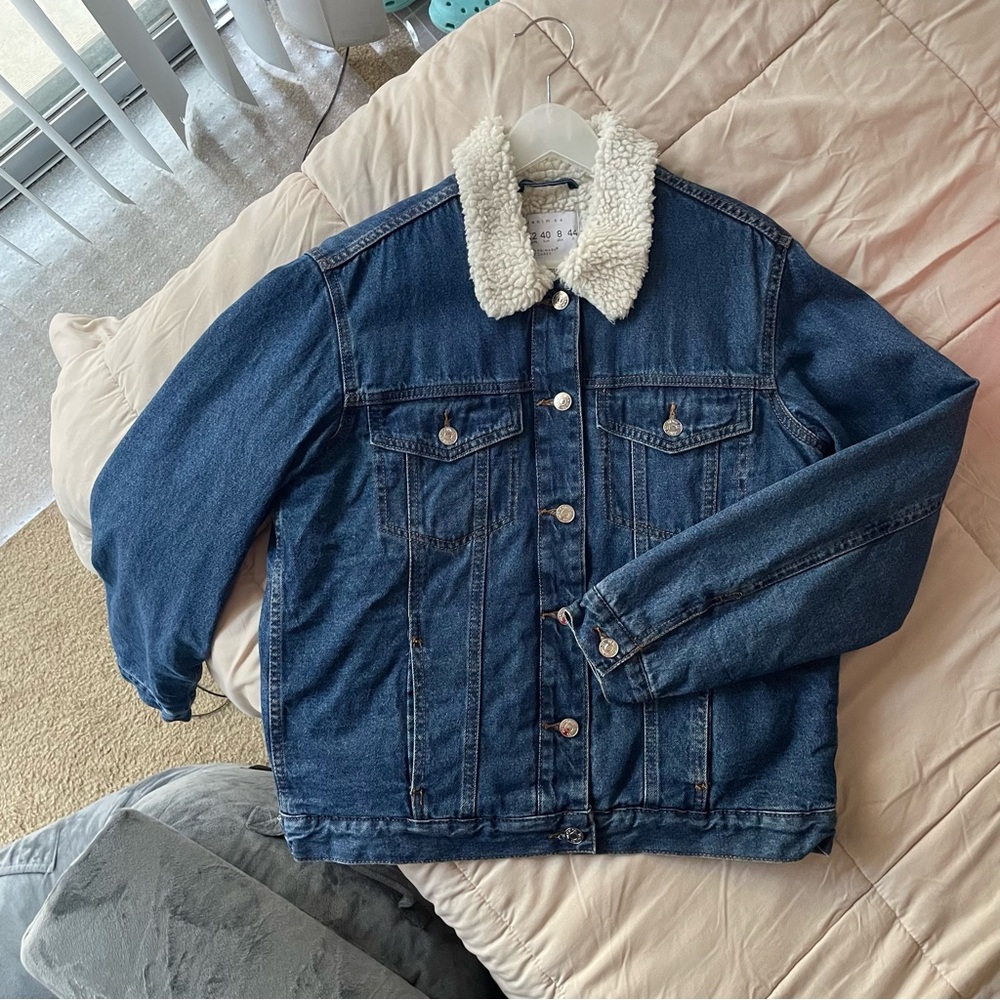 faux fur denim jacket !! - Picture 1 of 4